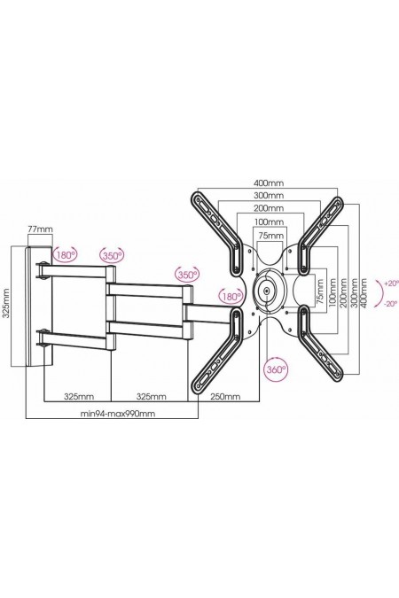 Кронштейн Arm Media LCD-900 (черный) 2
