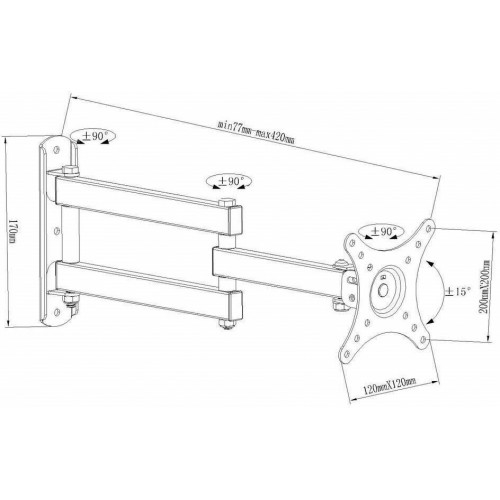 Кронштейн Benatek LCD-COBRA-33B (черный) 5