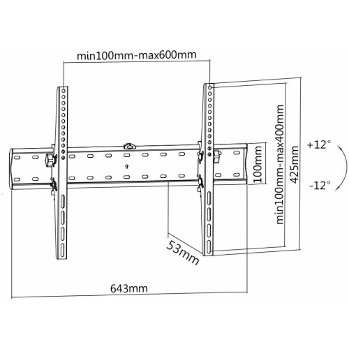 Кронштейн Benatek PLASMA-2B-SLIM (черный) 2