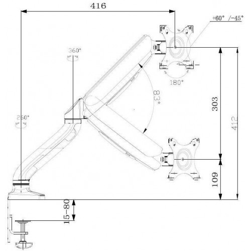 Кронштейн Buro M1 (черный) 8