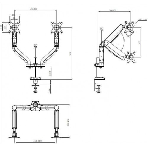 Кронштейн Buro M8 (черный) 2