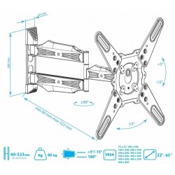 Кронштейн Kromax ATLANTIS-40 (белый)