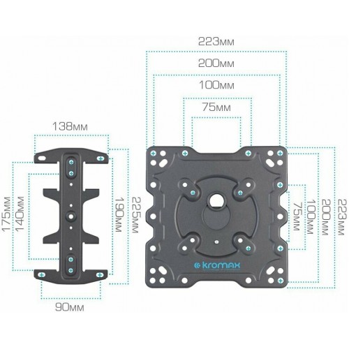 Кронштейн Kromax ATLANTIS-45 (серый титан) 6