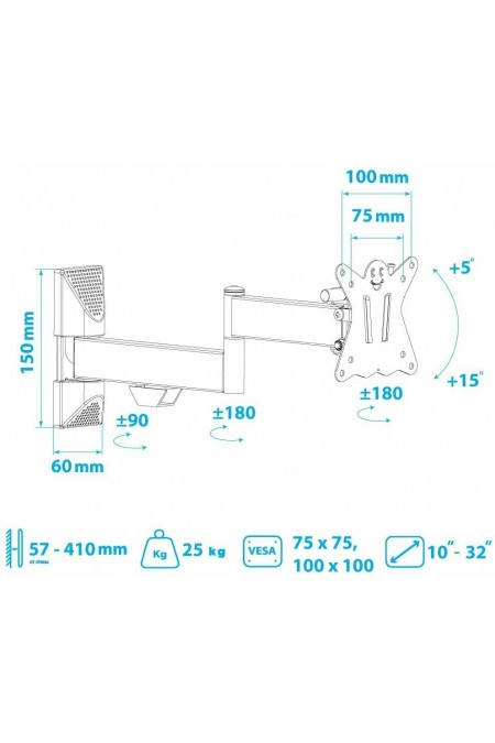 Кронштейн Kromax CASPER-104 (черный) 4