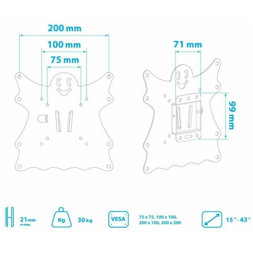 Кронштейн Kromax CASPER-200 (черный) 3