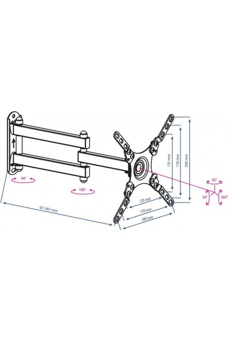 Кронштейн Kromax DIX-13 (черный) 4
