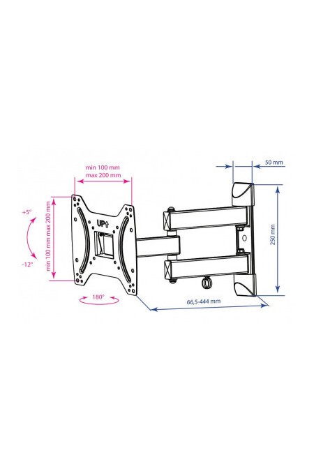 Кронштейн Kromax DIX-22 (черный) 1