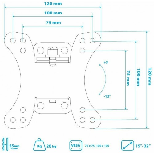 Кронштейн Kromax GALACTIC-10 (черный) 6