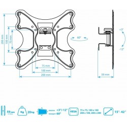 Кронштейн Kromax GALACTIC-11 (черный)