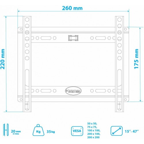 Кронштейн Kromax IDEAL-5 (черный) 5