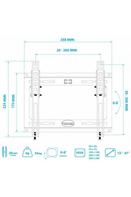 Кронштейн Kromax IDEAL-6 (белый) 5