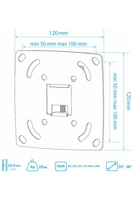 Кронштейн Kromax OPTIMA-100 (черный) 5