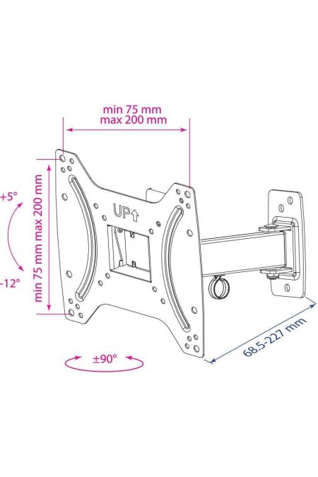 Кронштейн Kromax OPTIMA-203 (черный) 1