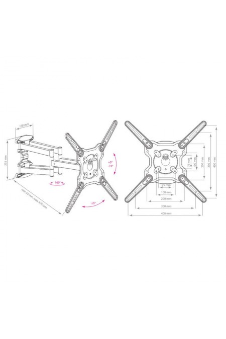 Кронштейн Kromax OPTIMA-407 (серый титан) 1