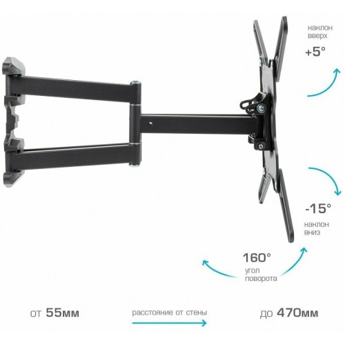 Кронштейн Kromax OPTIMA-407 (серый титан) 3