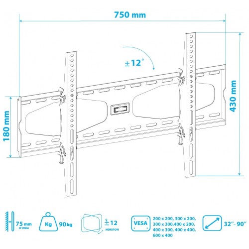 Кронштейн Kromax STAR-22 (серый) 7