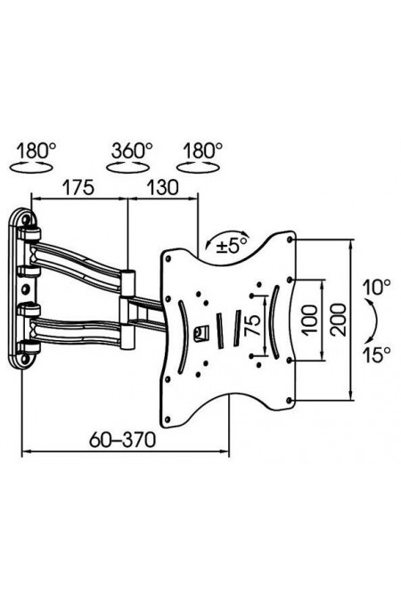 Кронштейн Kromax TECHNO-3 (серый титан) 1