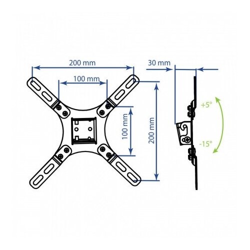 Кронштейн Kromax VEGA-8 (черный) 8