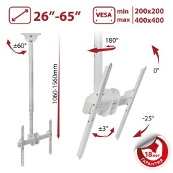 Кронштейн на потолок Arm Media LCD-1700 (белый)