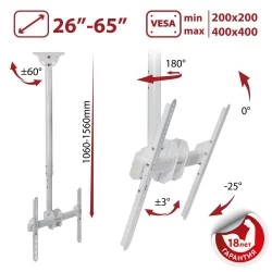 Кронштейн на потолок Arm Media LCD-1700 (белый)