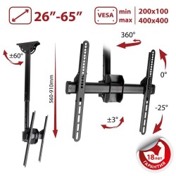 Кронштейн на потолок Arm Media LCD-1800 (черный)
