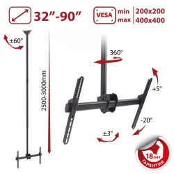 Кронштейн на потолок Arm Media LCD-3000 (черный)