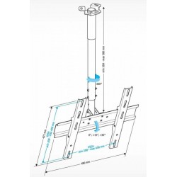Кронштейн на потолок Holder PR-101 (белый)