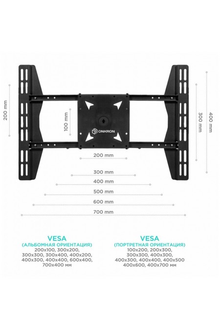 Кронштейн на потолок ONKRON CPRO2L-4 (черный) 4