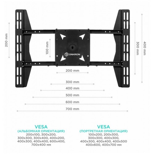 Кронштейн на потолок ONKRON CPRO2L-4 (черный) 4