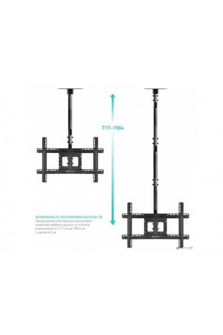Кронштейн на потолок ONKRON N1L (черный) 1