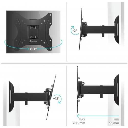 Кронштейн ONKRON M2S (черный) 2