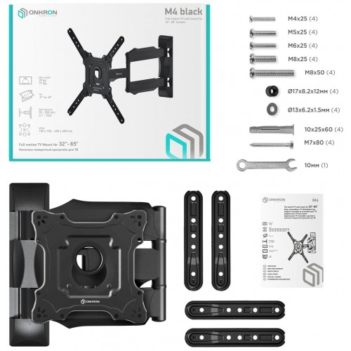 Кронштейн ONKRON M4 (черный) 6