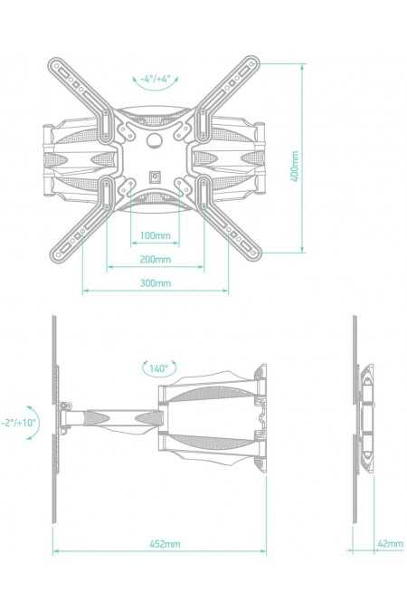 Кронштейн ONKRON M5 (белый) 3