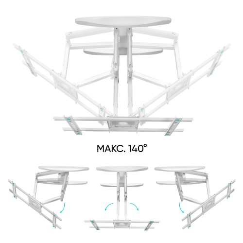 Кронштейн ONKRON M6L (белый) 3