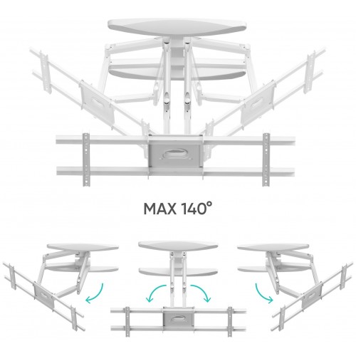 Кронштейн ONKRON M6L (белый) 9