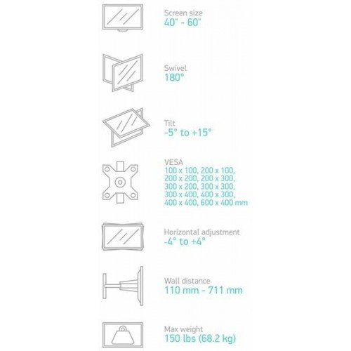 Кронштейн ONKRON M7L (черный) 5