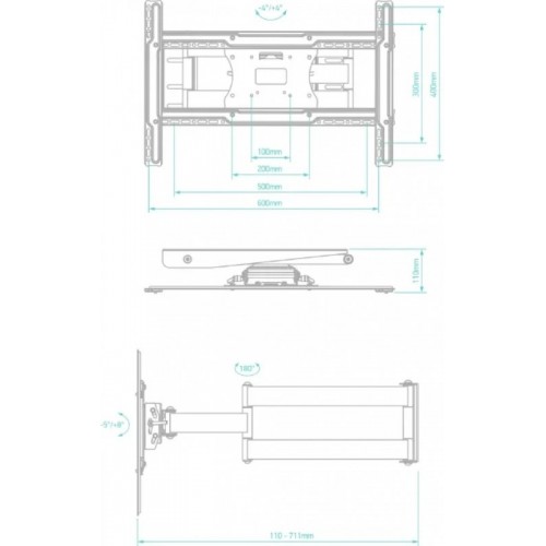 Кронштейн ONKRON M7L (черный) 7