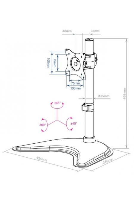 Кронштейн Ultramounts UM 704 (черный) 1