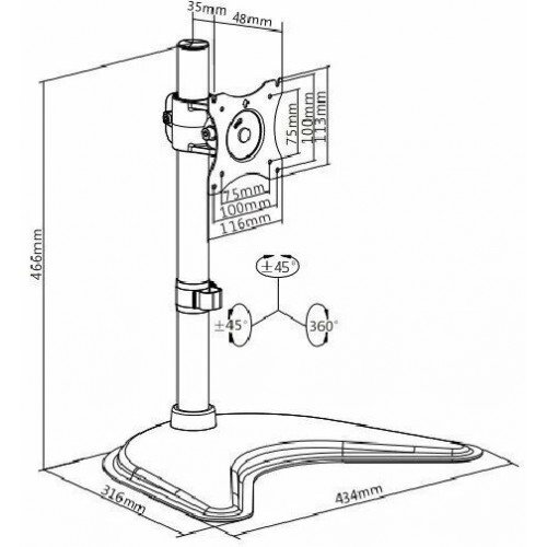 Кронштейн Ultramounts UM 704 (черный) 7