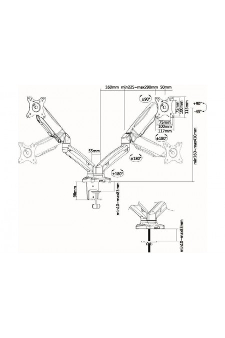 Кронштейн Ultramounts UM 705 (черный) 