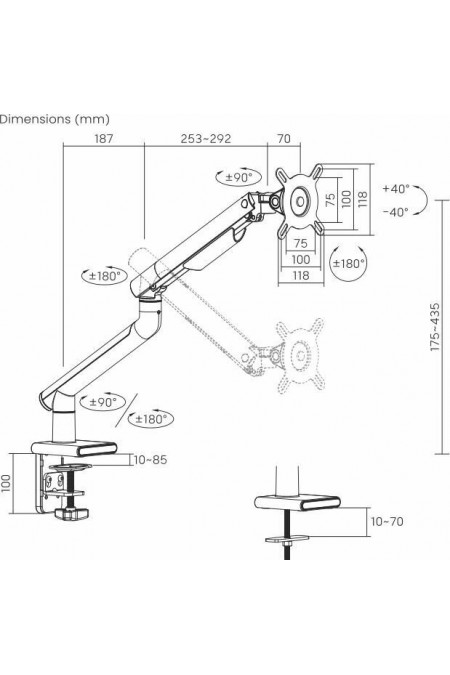 Кронштейн Ultramounts UM 713B (черный) 1