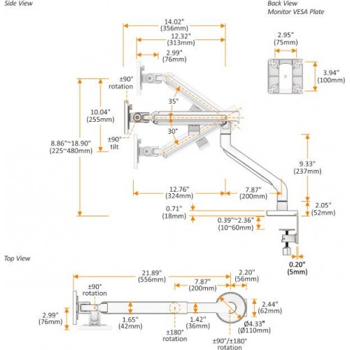 Кронштейн Ultramounts UM 725W (белый) 5