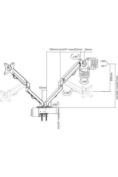 Кронштейн Ultramounts UM 729 (черный) 6