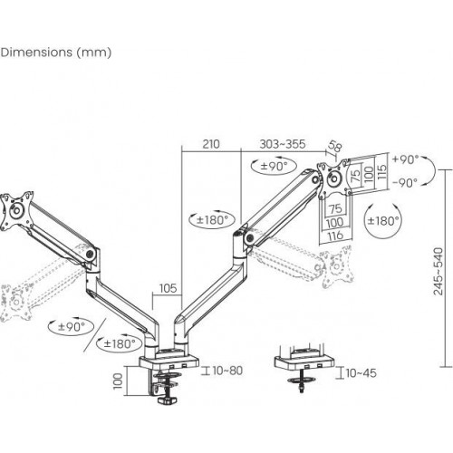 Кронштейн Ultramounts UM 731 (черный) 