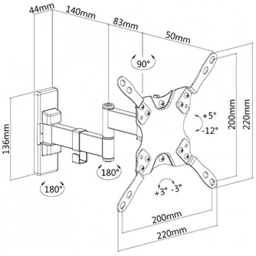 Кронштейн Ultramounts UM 866 (черный) 1