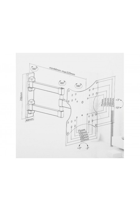 Кронштейн Ultramounts UM 867 (черный) 1