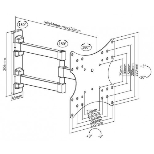 Кронштейн Ultramounts UM 867 (черный) 7