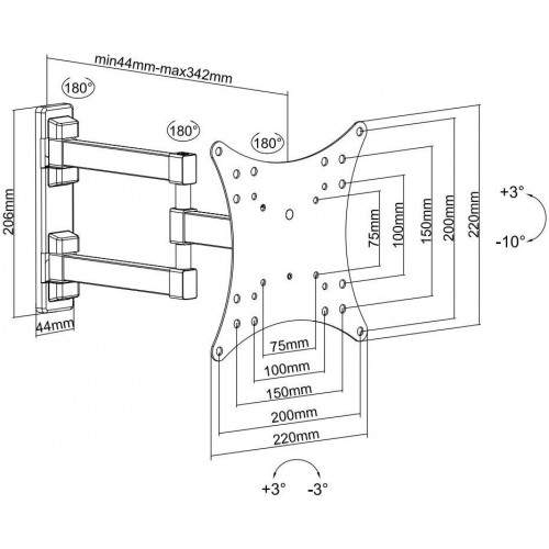 Кронштейн Ultramounts UM 867 (черный) 9