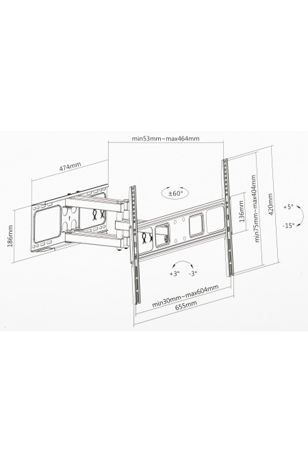 Кронштейн Ultramounts UM 873 (черный) 2
