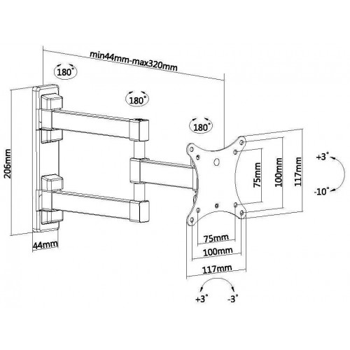 Кронштейн Ultramounts UM 893 (черный) 1